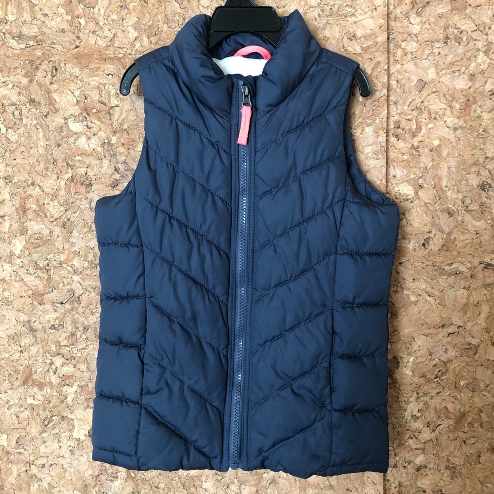Old Nancy blue vest. Size S 6-7